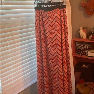 Bright color chevron maxi skirt